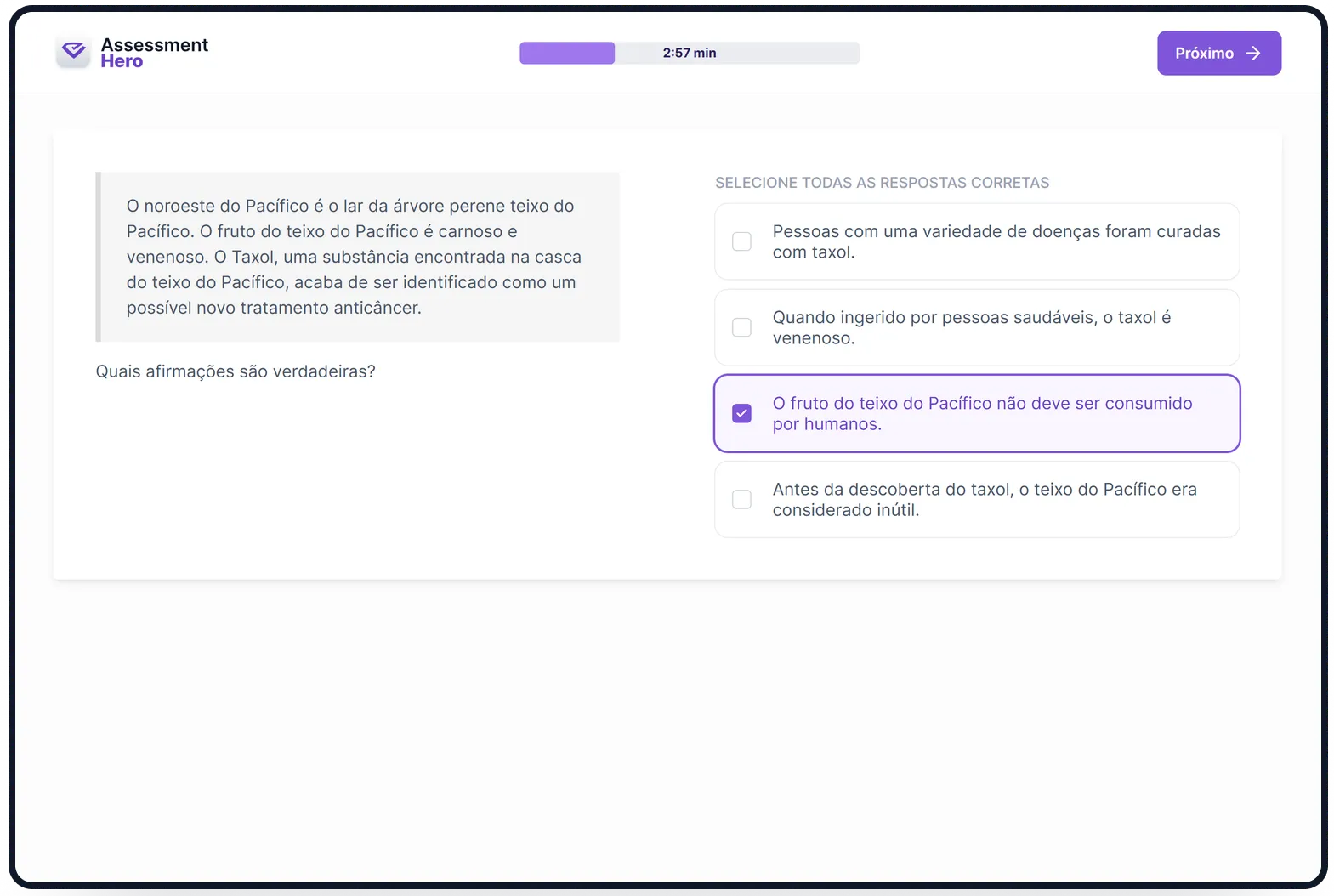Raciocínio Lógico online test