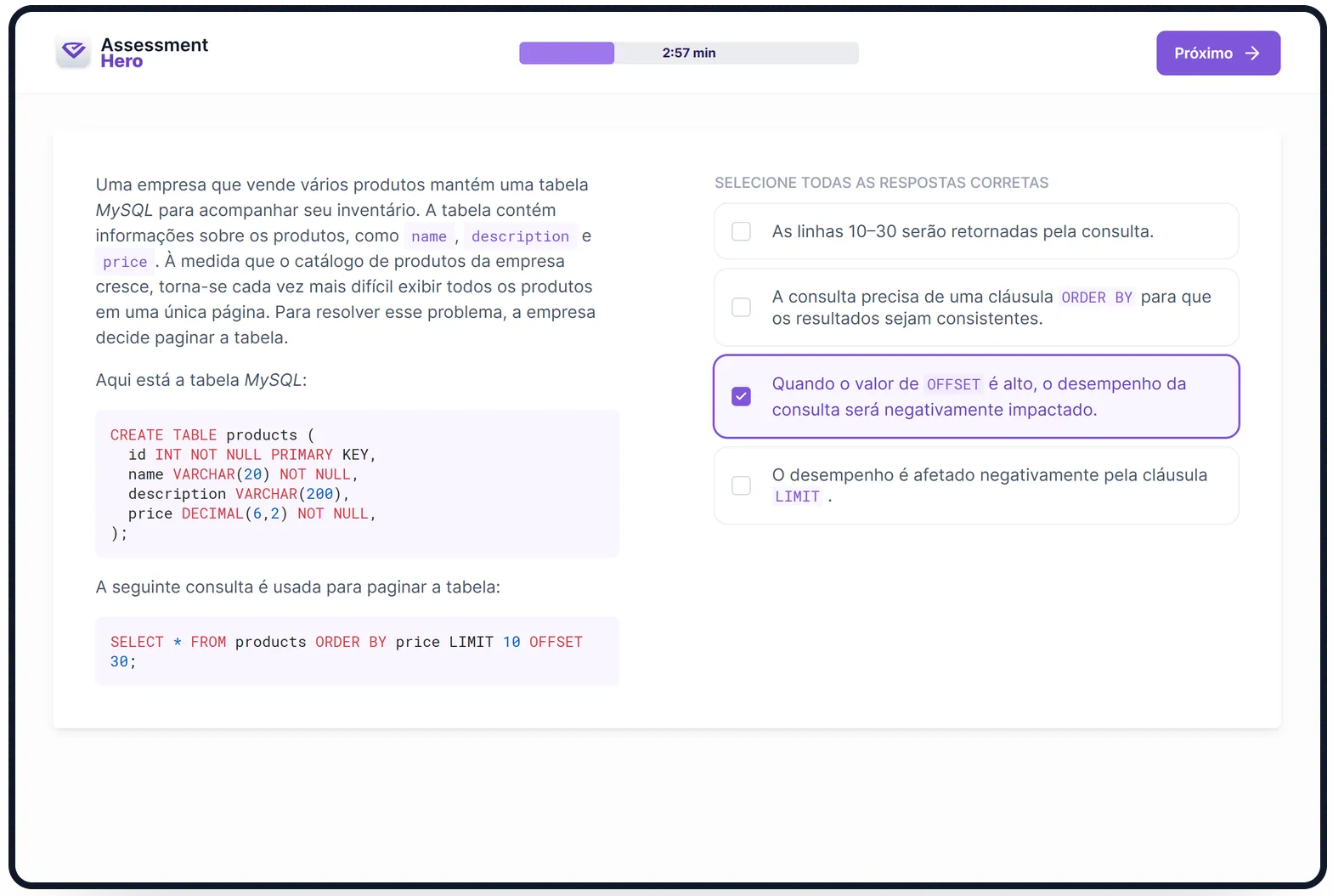 MySQL online test