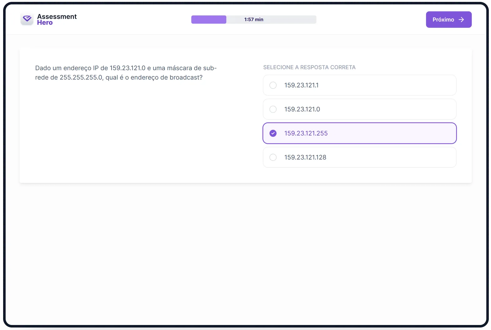 Administração de Redes online test