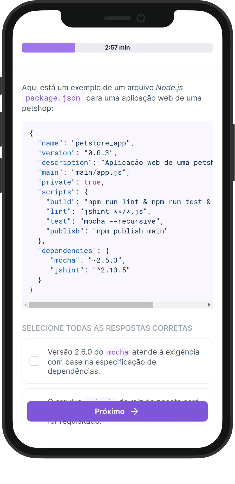 Mobile Node.js skill assessment
