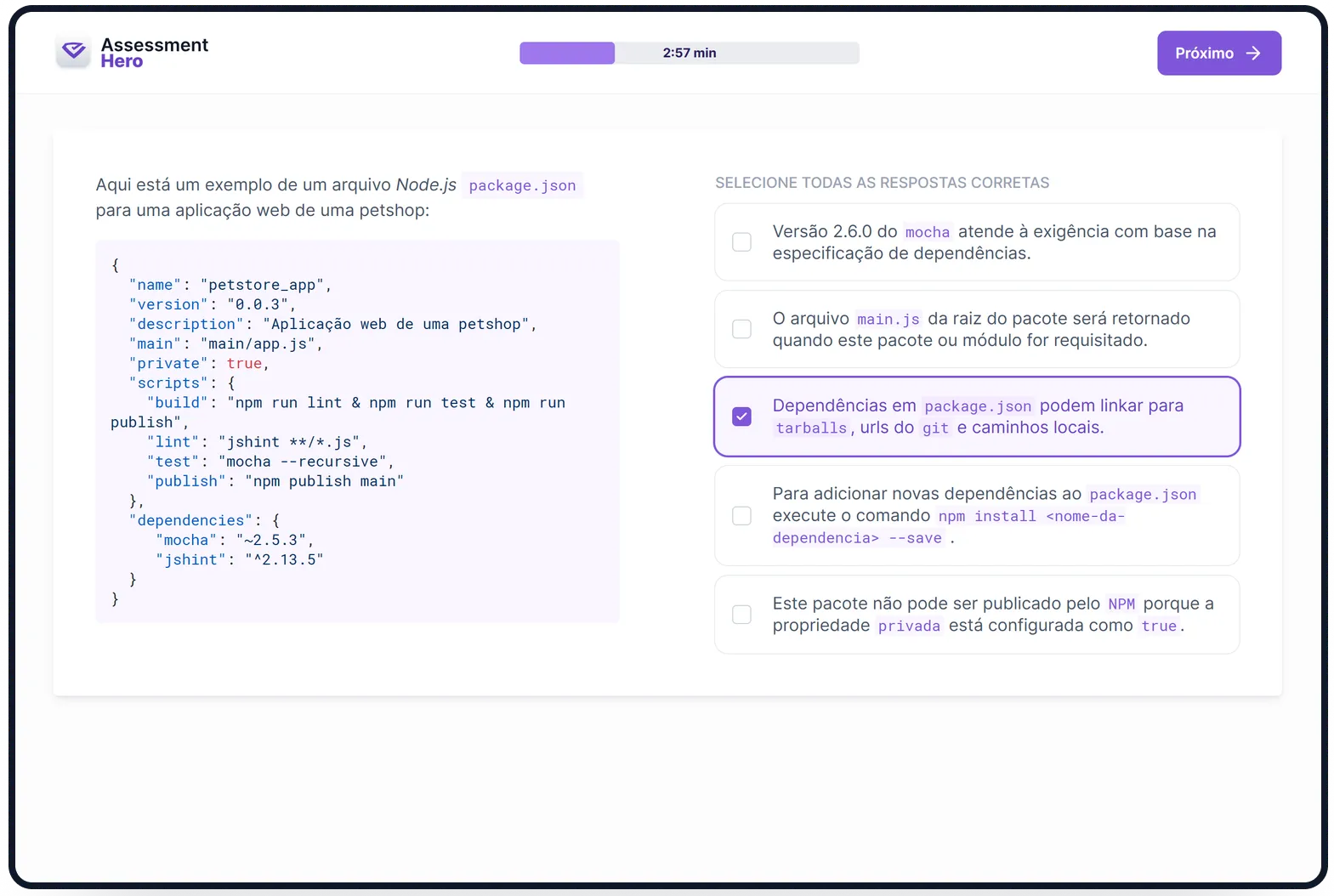 Node.js online test