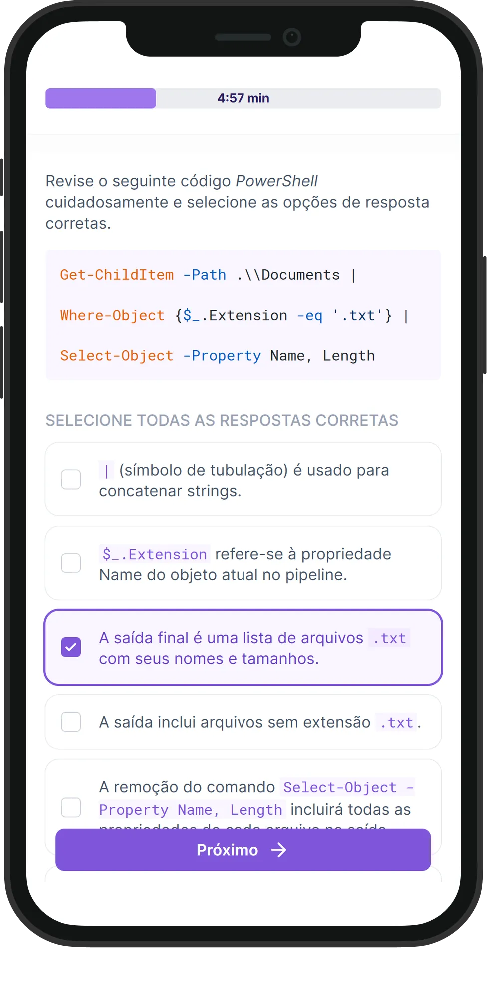 Mobile Powershell skill assessment