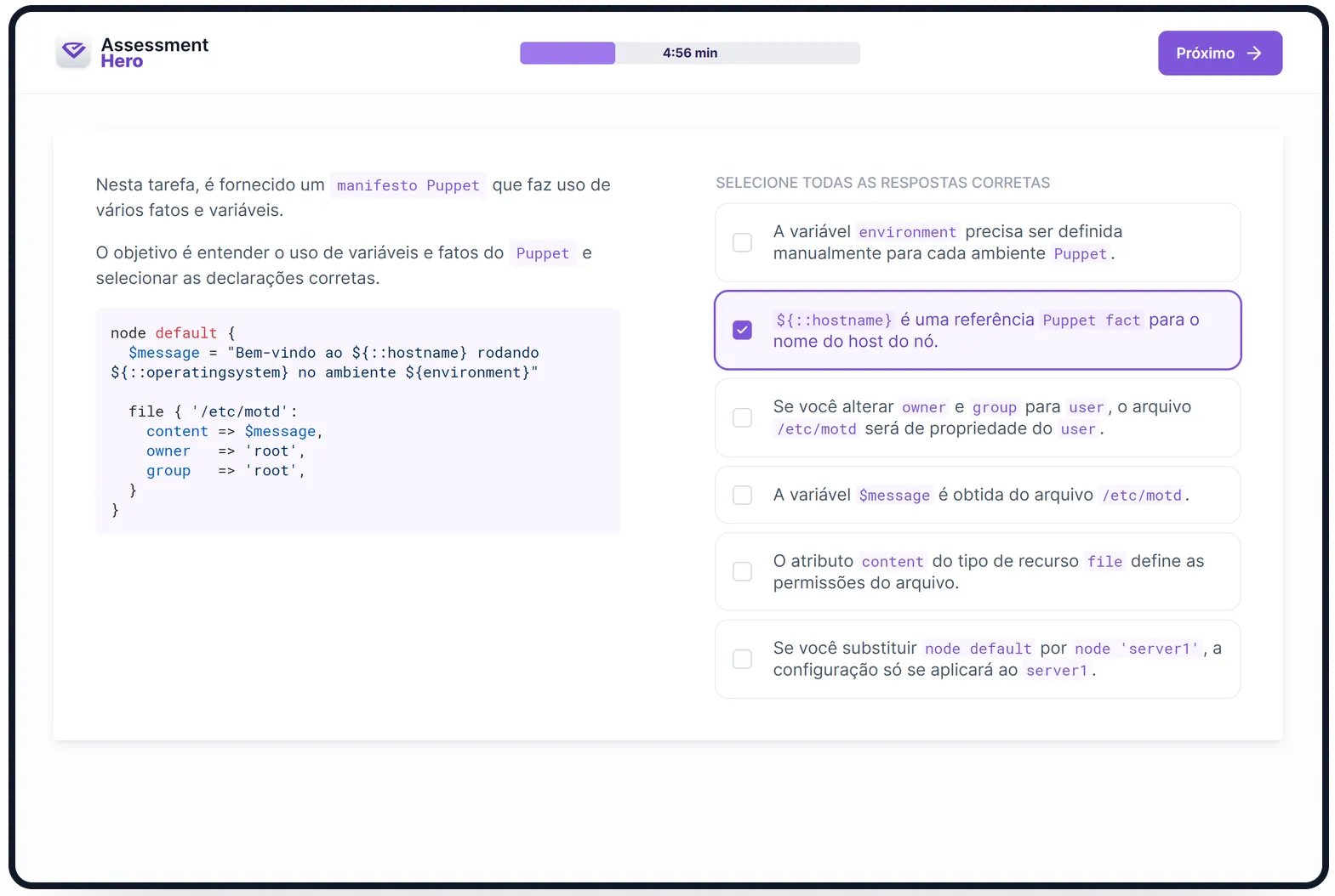 Puppet online test