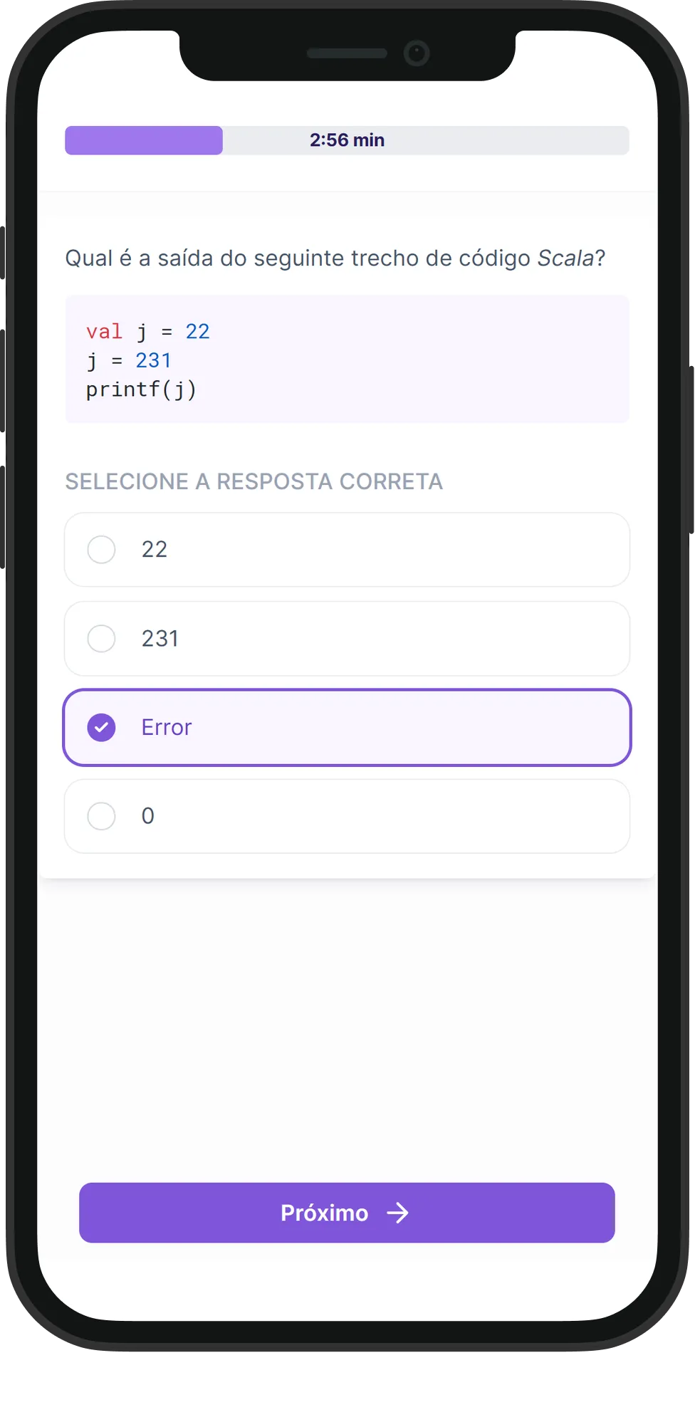 Mobile Scala skill assessment